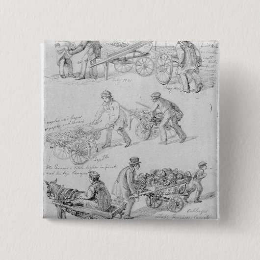 Straßen-Händler, London, 1842 Button (Vorderseite)