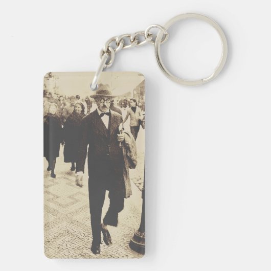 Straßen in Lissabon (Fernando Pessoa) Schlüsselanh Schlüsselanhänger (Rückseite)