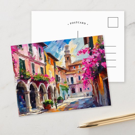 Straßen Italiens Moderne Abstrakte Kunst Postkarte