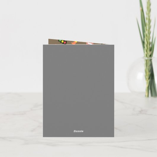 Straßen Karte Boys Blue. Geburtskarte (Rückseite)