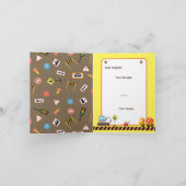 Straßen Karte Boys Blue. Geburtskarte (Innenseite)