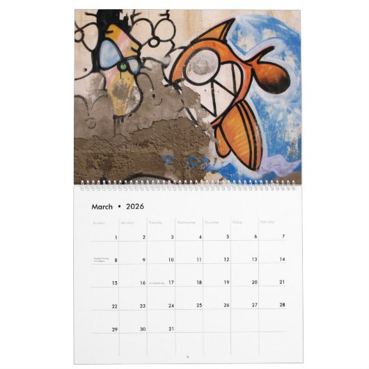 Straßen-Kunst des Las Palmas 20XX Kalender (Mär 2026)