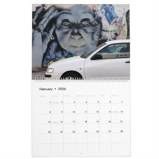 Straßen-Kunst des Las Palmas 20XX Kalender (Feb 2026)