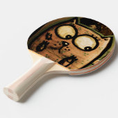 Straßen-Kunst-Katze Tischtennis Schläger (Vorderseite)