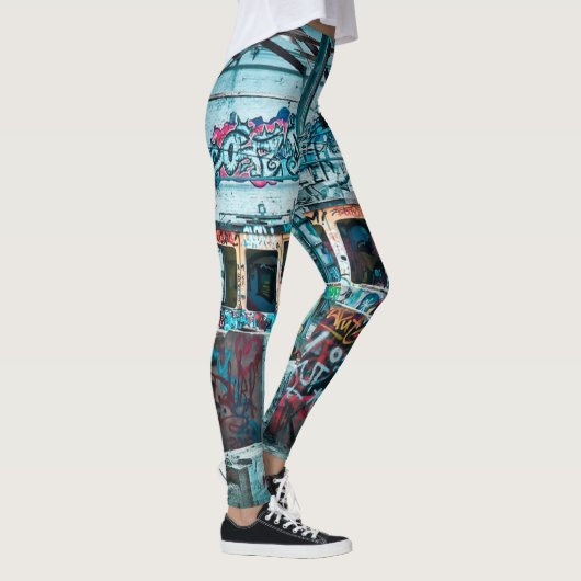 Straßen-Kunstgraffiti-Leggings Leggings (Rechts)