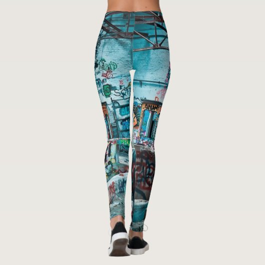 Straßen-Kunstgraffiti-Leggings Leggings (Rückseite)