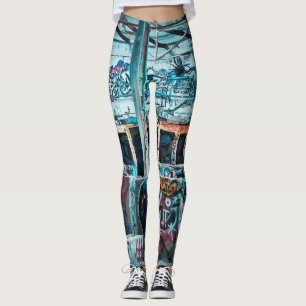 Straßen-Kunstgraffiti-Leggings Leggings