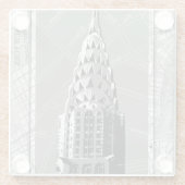 Straßen New Yorks mit dem Empire State Gebäude Glasuntersetzer (Rückseite)