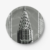 Straßen New Yorks mit dem Empire State Gebäude Pappteller (Vorderseite)