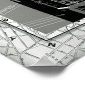 Straßen New Yorks mit dem Empire State Gebäude Poster (Ecke)