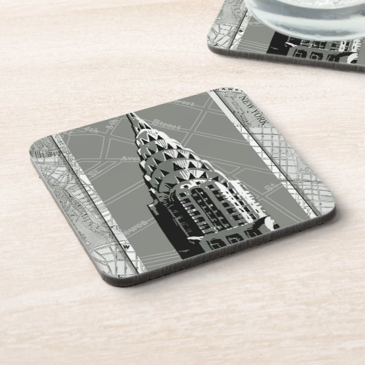 Straßen New Yorks mit dem Empire State Gebäude Untersetzer (Linke Seite)