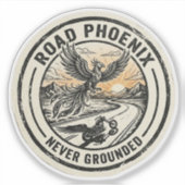 Straßen Phoenix Nie geerdet Biker Aufkleber (Vorderseite)