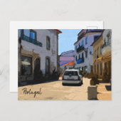 Straßen Portugals Feiertagspostkarte (Vorne/Hinten)