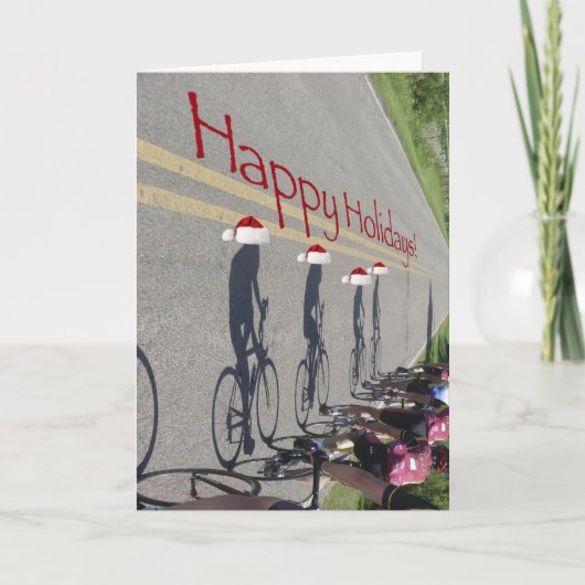 Straßen-Radfahren! Feiertagskarte (Vorderseite)