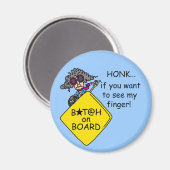 Straßen-Raserei-Spaß Magnet (Vorderseite/Rückseite)