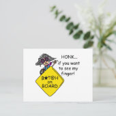 Straßen-Raserei-Spaß Postkarte (Stehend Vorderseite)