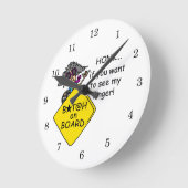 Straßen-Raserei-Spaß Runde Wanduhr (Winkel)