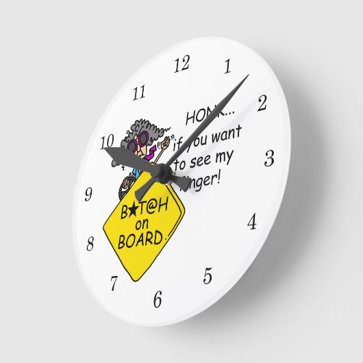 Straßen-Raserei-Spaß Runde Wanduhr (Winkel)