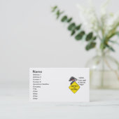 Straßen-Raserei-Spaß Visitenkarte (Stehend Vorderseite)