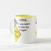 Straßen-Raserei-Spaß Zweifarbige Tasse (Vorderseite Links)