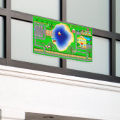 Straßen-See 2 1/2' x 4' Banner (Äußeres Gebäude)