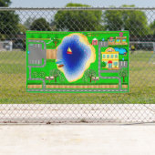 Straßen-See für Autos 3x5 Banner (Insitu)