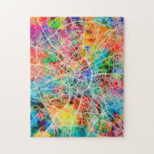 Straßen-Stadt-Karte Manchesters England Puzzle (Vertikal)