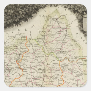Straßen, Städte, Städte Quadratischer Aufkleber