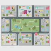 Straßen-Straßenkarte-Lech-Packpapier Geschenkpapier (Flach)