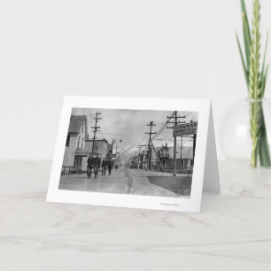 Straßen-Szene in Valdez, Alaska-Fotografie Karte