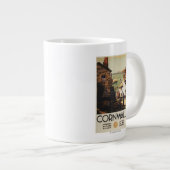 Straßen-Szene mit zwei Männern, die Eisenbahn Jumbo-Tasse (Vorderseite Rechts)