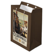 Straßen-Szene mit zwei Männern, die Eisenbahn Mittlere Geschenktüte (Rückseite Schrägansicht)