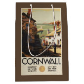 Straßen-Szene mit zwei Männern, die Eisenbahn Mittlere Geschenktüte (Vorderseite)