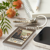 Straßen-Szene mit zwei Männern, die Eisenbahn Schlüsselanhänger (Vorderseite rechts)