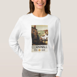 Straßen-Szene mit zwei Männern, die Eisenbahn T-Shirt