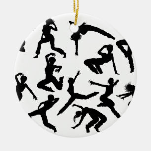 Straßen-Tanz-Tänzer-Silhouetten Keramik Ornament