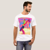 Straßen-Tanzen, Regenbogen, radial T-Shirt (Vorne ganz)