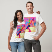 Straßen-Tanzen, Regenbogen, radial T-Shirt (Unisex)