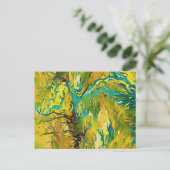 Straßen und Gras im Frühling Malerei Kunst Postkarte (Stehend Vorderseite)