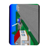 Straßen und Hausbau Magnet (Vertikal)