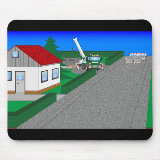 Straßen und Hausbau Mousepad (Vorne)