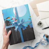 Straßen und Mond Geschenkpapier