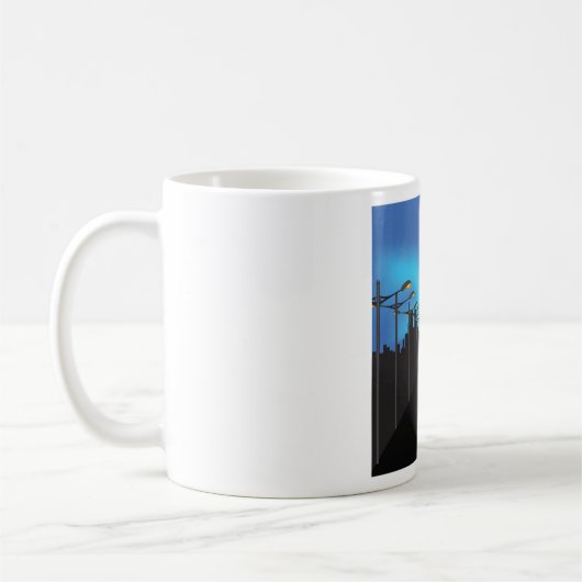 Straßen und Mond Kaffeetasse (Links)
