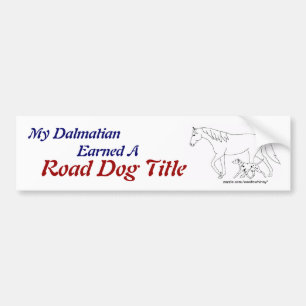 Straßen-Versuch: Rd-Titel - Dalmatiner Autoaufkleber