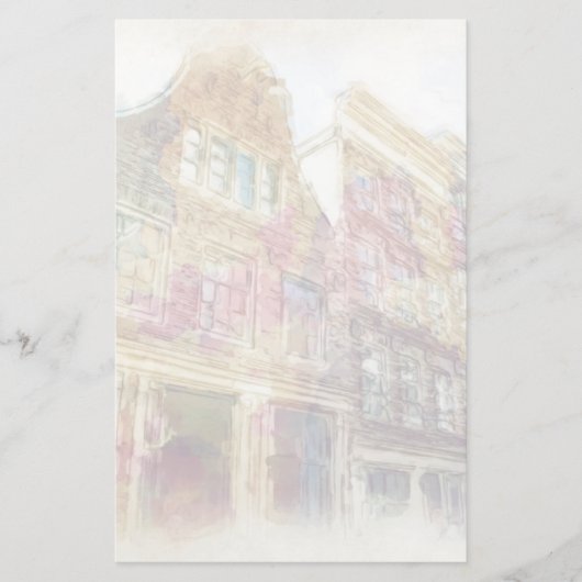 Straßen von altem Amsterdam Briefpapier (Vorderseite)