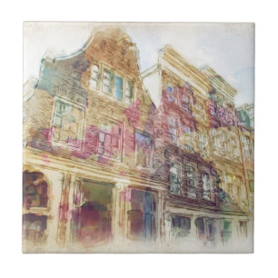 Straßen von altem Amsterdam Fliese