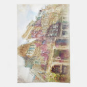 Straßen von altem Amsterdam Geschirrtuch (Vertikal)