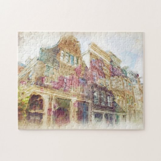 Straßen von altem Amsterdam Puzzle (Horizontal)