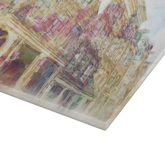 Straßen von altem Amsterdam Schneidebrett (Ecke)