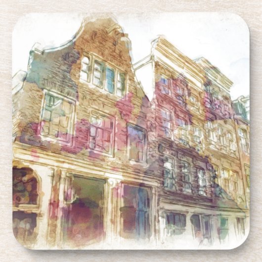 Straßen von altem Amsterdam Untersetzer (Vorderseite)